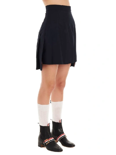 Shop Thom Browne School Uniform Skirt In Blue