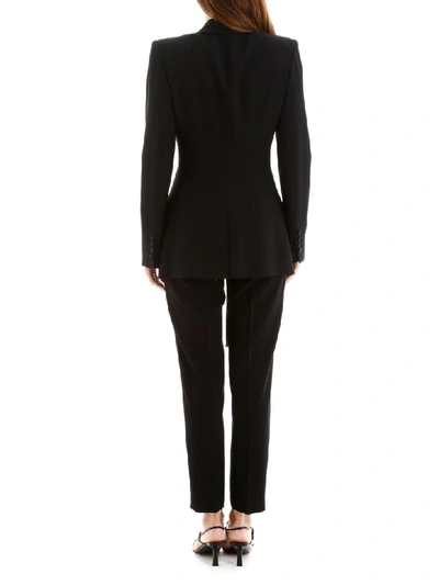 Shop Alexander Mcqueen Tuxedo Jacket With Scarf In Black (black)