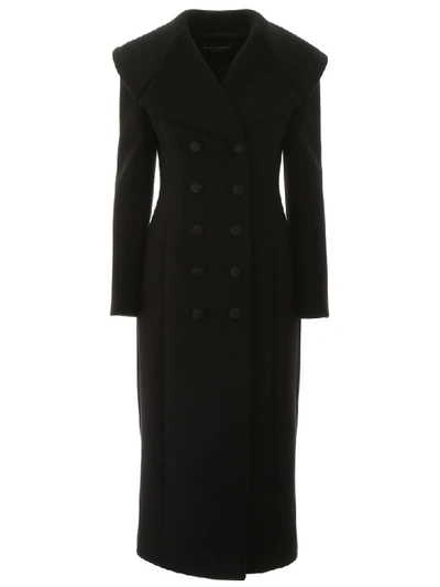 Shop Dolce & Gabbana Long Wool Coat In Nero (black)