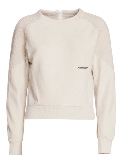 Shop Ambush Logo Sweatshirt In Avorio