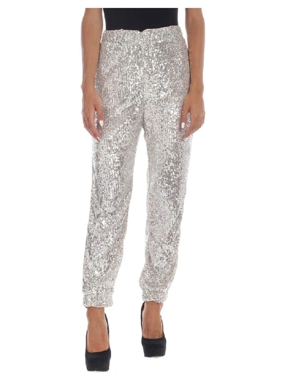 Shop Pinko Trousers In Platino