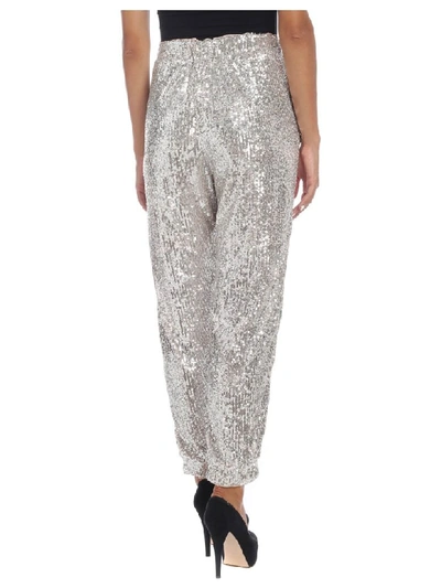 Shop Pinko Trousers In Platino