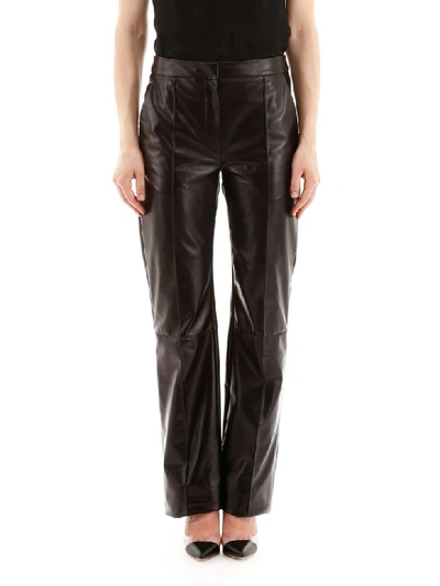Shop Drome Leather Trousers In Black (black)