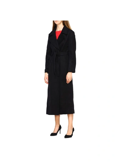 Shop Armani Collezioni Armani Exchange Coat Coat Women Armani Exchange In Black