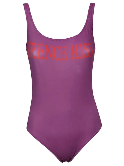 Shop Alberta Ferretti Graphic Swimsuit In Purple