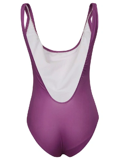 Shop Alberta Ferretti Graphic Swimsuit In Purple