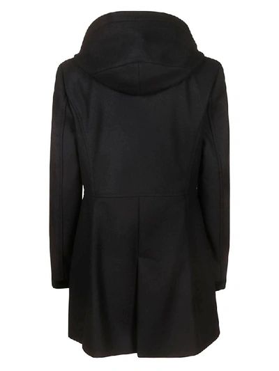 Shop Fay Hooded Coat In Black