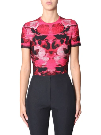 Shop Alexander Mcqueen Cropped Shirt In Multicolor