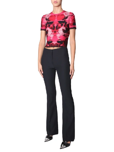 Shop Alexander Mcqueen Cropped Shirt In Multicolor