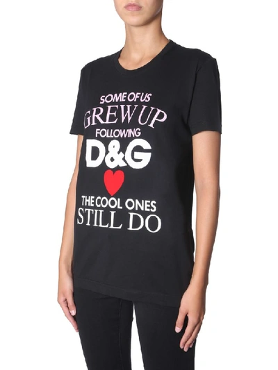 Shop Dolce & Gabbana Round Neck T-shirt In Nero