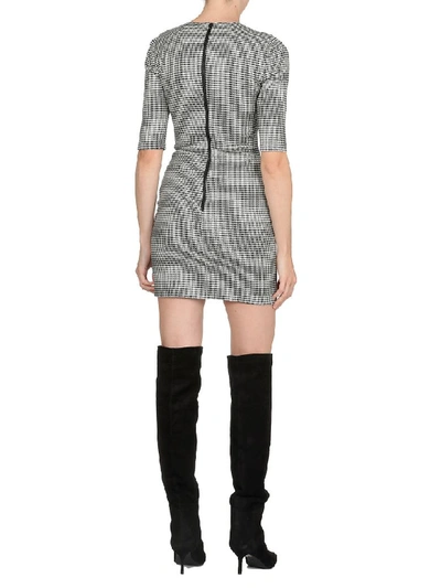 Shop Alice And Olivia Houndstooth Dress In Black/white