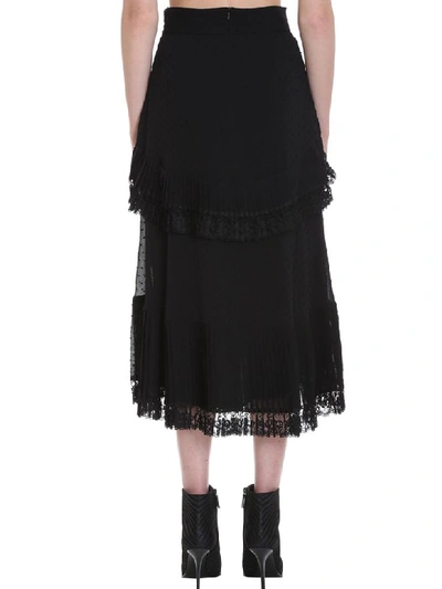 Shop Zimmermann Skirt In Black Cotton