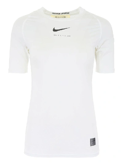 Shop Alyx Glitter Nike Logo T-shirt In White (white)