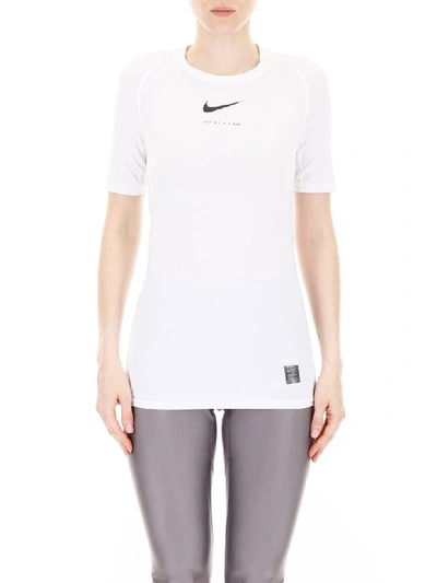 Shop Alyx Glitter Nike Logo T-shirt In White (white)