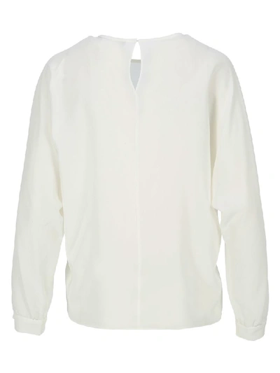 Shop Max Mara Silk Blouse In White