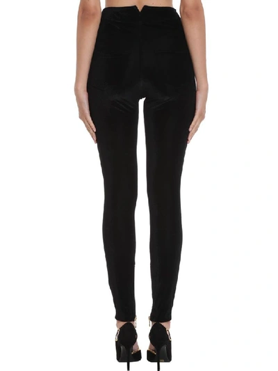 Shop Balmain Pants In Black Wool