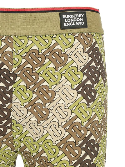 Shop Burberry Turama Leggins In Khaki Green