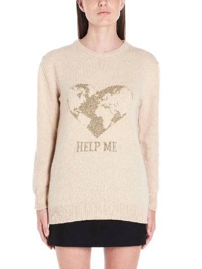 Shop Alberta Ferretti Help Me Sweater In Beige