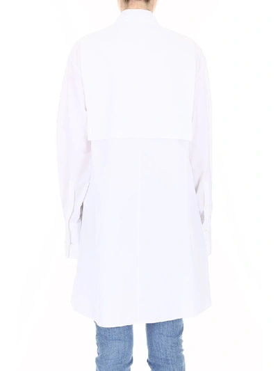 Shop Jil Sander Shirt With Plastron In White (white)