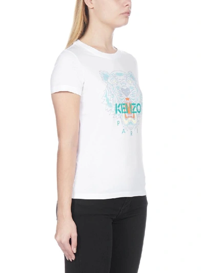 Shop Kenzo Classic Tiger Short Sleeve T-shirt In White