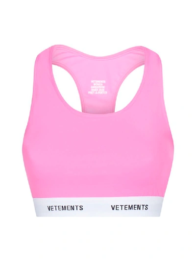 Shop Vetements Top In Fluo Pink