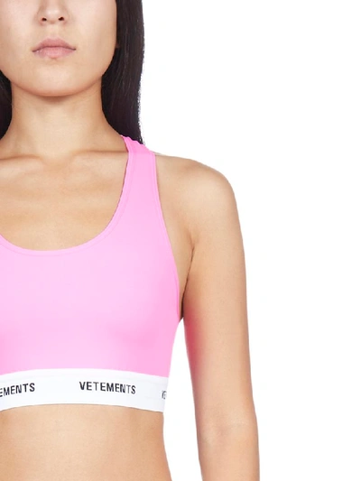 Shop Vetements Top In Fluo Pink