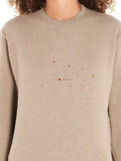 Shop Saint Laurent Sweatshirt In Beige