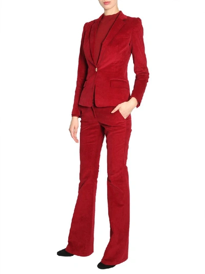 Shop Michael Michael Kors Fitted Blazer In Rosso