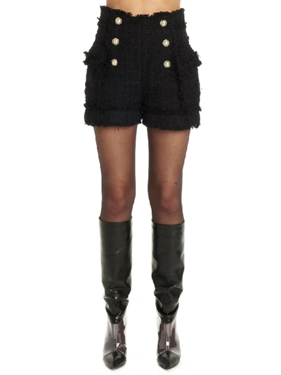 Shop Balmain Shorts In Black