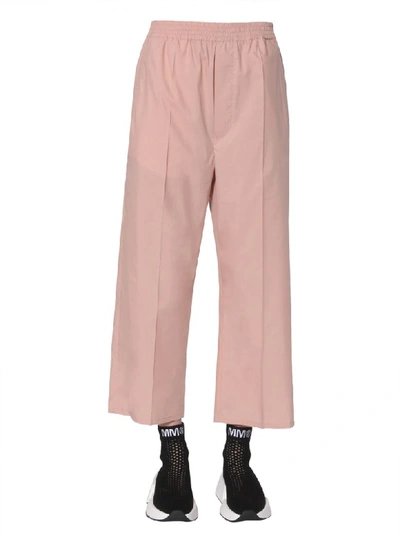 Shop Mm6 Maison Margiela Cropped Pants In Rosa