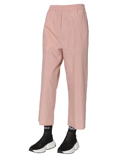 Shop Mm6 Maison Margiela Cropped Pants In Rosa