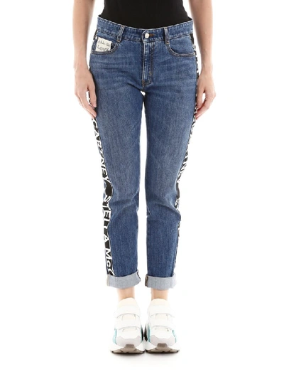 Shop Stella Mccartney Logo Band Jeans In Sky Blue (blue)