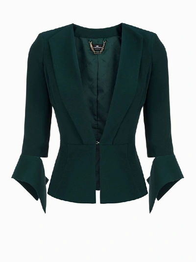 Shop Elisabetta Franchi Celyn B. Green Bottle Jacket Suits And Blazer