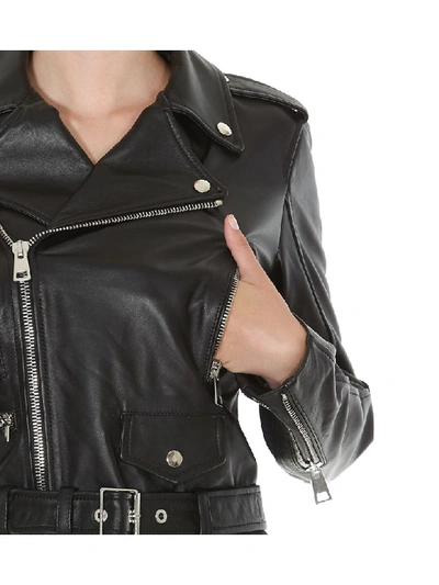 Shop Manokhi Biker Jacket In Black