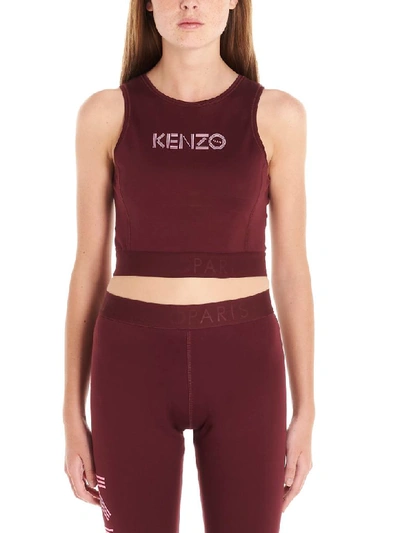 Shop Kenzo Top In Burgundy