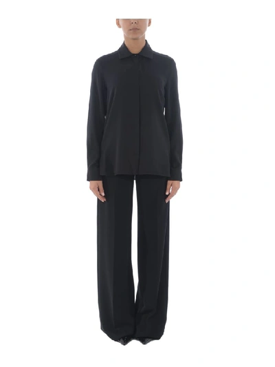 Shop Max Mara Camicia  Viaggio In Seta In Nero