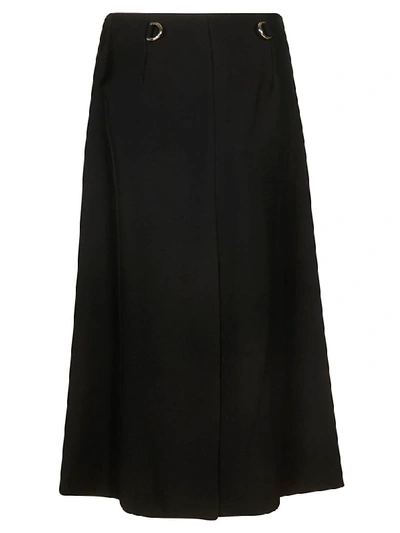 Shop Prada Flared Skirt In Black