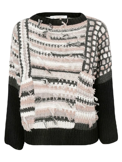 Shop Saverio Palatella Knitted Sweater In Multicolor