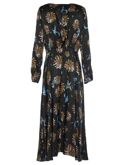 Shop Forte Forte Long Dress With Floral Print In Multicolor