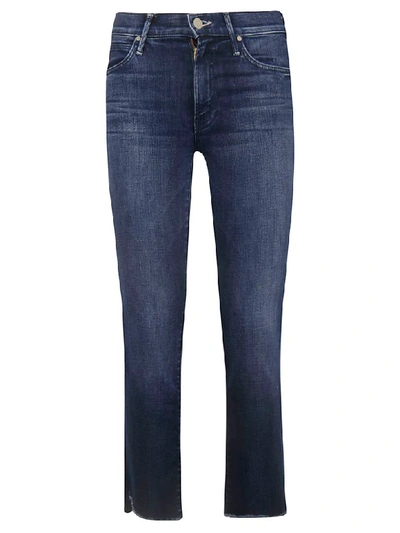 Shop Mother Rascal Ankle Step Fray Jeans In Navy
