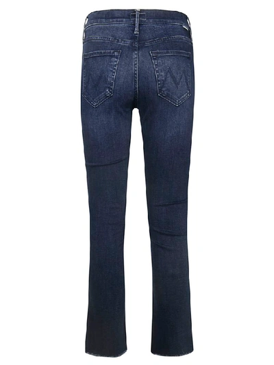 Shop Mother Rascal Ankle Step Fray Jeans In Navy