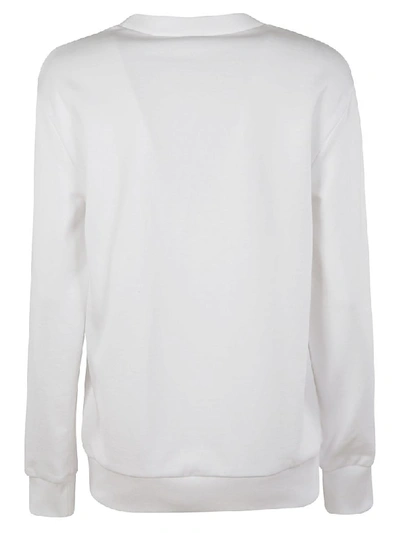 Shop Versace Printed Sweatshirt In White/black