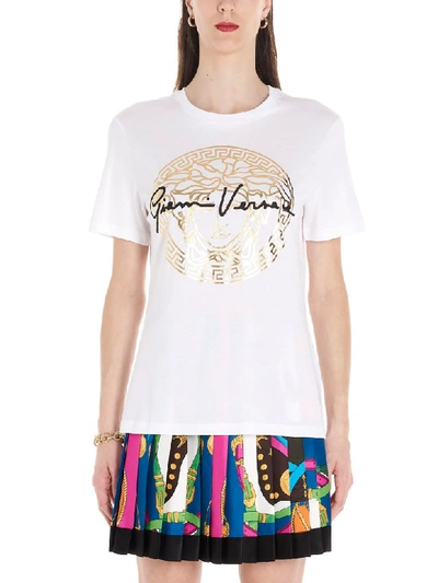 Shop Versace Medusa Signature T-shirt In White