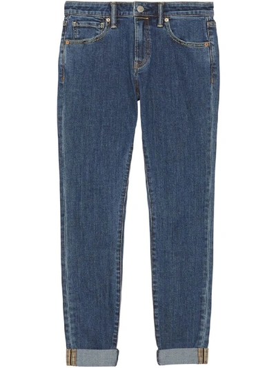 Shop Burberry Skinny Fit Jeans In Blue