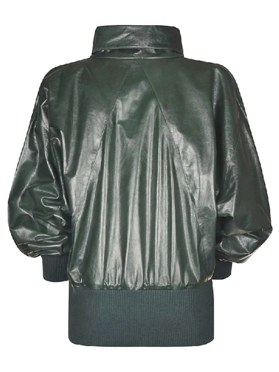 Shop Givenchy Funnel Neck Top In Green Forest