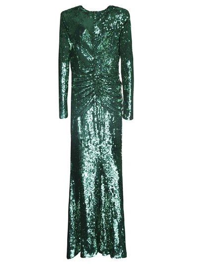 Shop Amen Glitter Applique Dress In Emerald