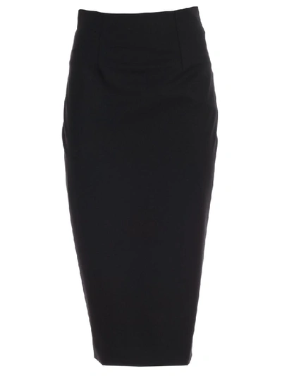 Shop Alberto Biani Skirt Pencil Gabardine Strecth In Nero