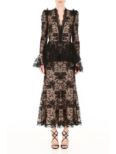 Shop Alexander Mcqueen Lace Dress In Black (black)