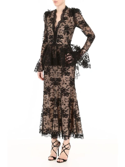 Shop Alexander Mcqueen Lace Dress In Black (black)