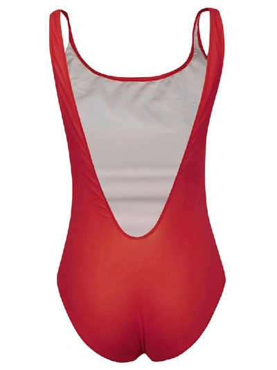Shop Alberta Ferretti Graphic Swimsuit In Red